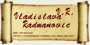 Vladislava Radmanović vizit kartica